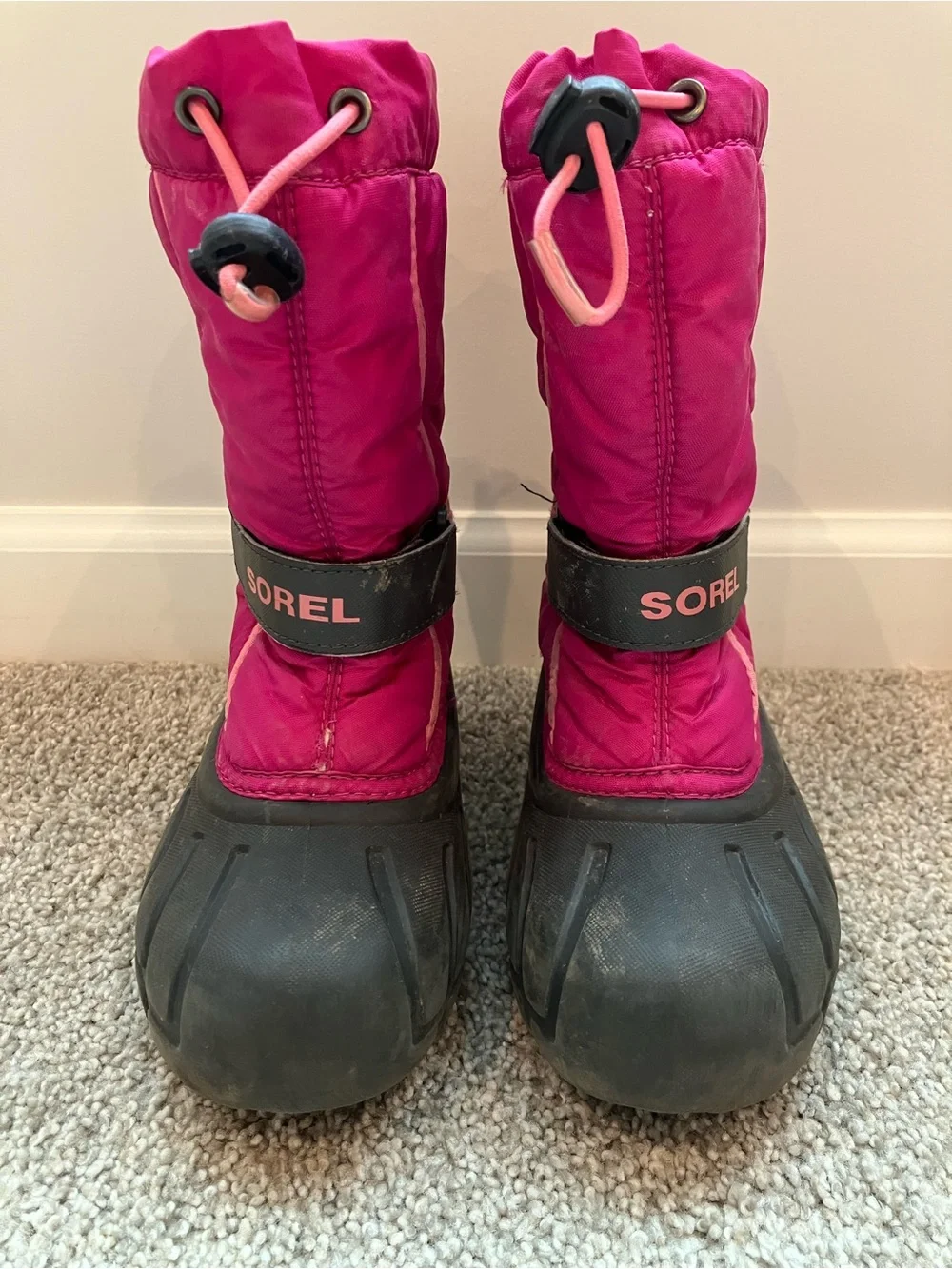 Sorel Kids Hot Pink and Black Winter Boots